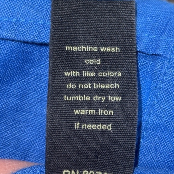 NWOT LondonJean 100% Linen Cobalt Blue Romper - Picture 8 of 8